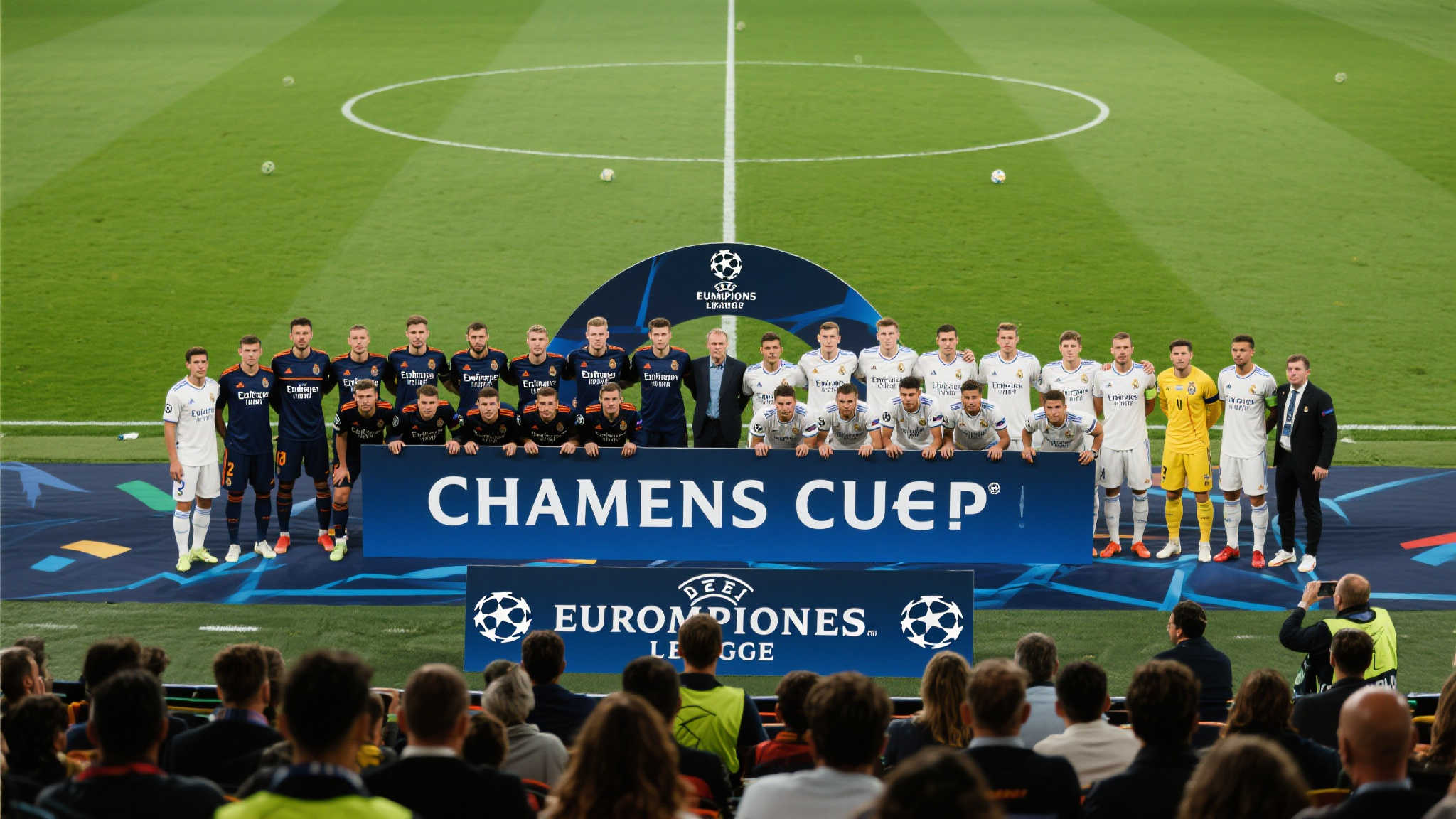 许多人在观看欧洲冠军联赛（简称“欧冠”）的顶级赛事